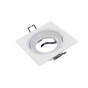 Ceiling lighting point fitting TORN cast square adjustable matt white   Ceiling lighting point fitting TORN cast square adjustable matt white