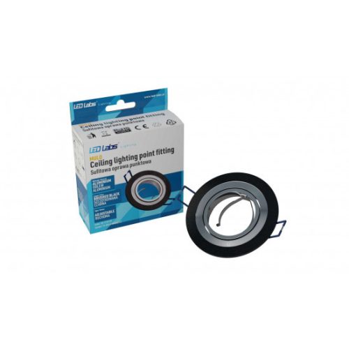 Ceiling lighting point fitting MULO round adjustable black brushed