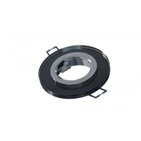 Ceiling lighting point fitting ROVO glass round black Ceiling lighting point fitting ROVO glass round black