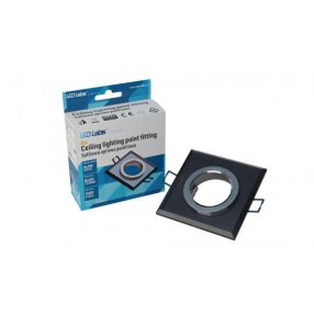 Ceiling lighting point fitting RIA glass square black Ceiling lighting point fitting RIA glass square black