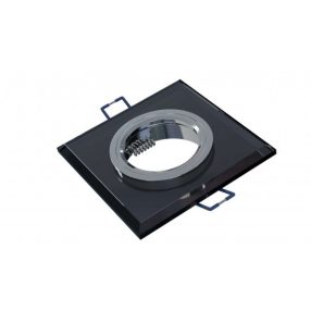 Ceiling lighting point fitting RIA glass square black Ceiling lighting point fitting RIA glass square black