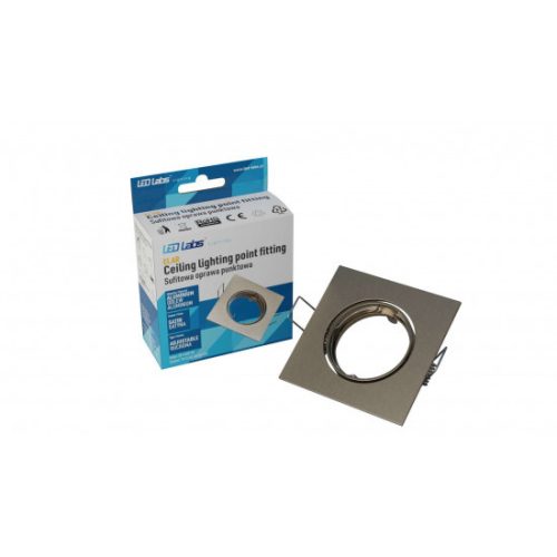 Ceiling lighting point fitting ELAR cast square adjustable satin