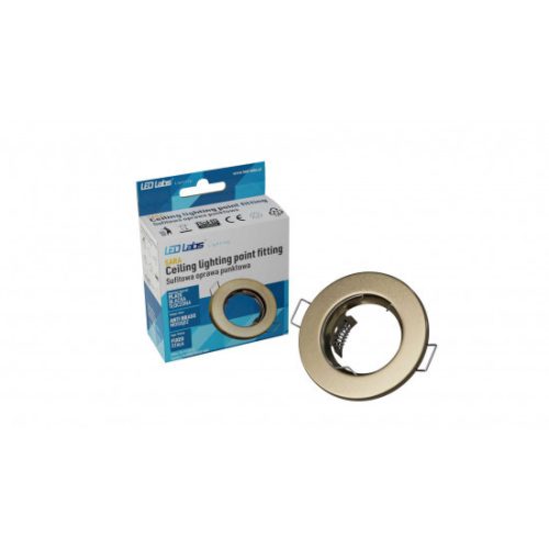 Ceiling lighting point fitting SARA round Fixted brass