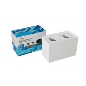Ceiling spotlight fixture SPOT KALA 2x square white Ceiling spotlight fixture SPOT KALA 2x square white