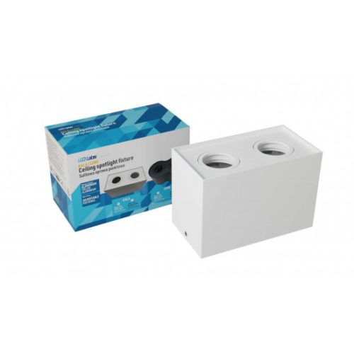 Ceiling spotlight fixture SPOT KALA 2x square white