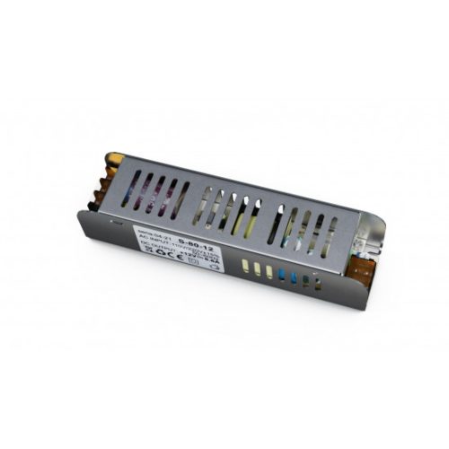 12V 80W IP20 6,67A enclosed power supply, SLIM