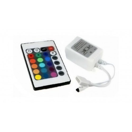 RGB controller for LED strips 3x2A 12V + IR remote control white