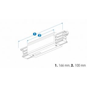 Middle power supply of the 3-phase XTS14-2  track, black Middle power supply of the 3-phase XTS14-2  track, black