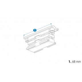 Linear connector of the 3-phase XTS21-2  track, black Linear connector of the 3-phase XTS21-2  track, black