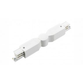 Adjustable connector for 3-phase track  XTS24-3, white Adjustable connector for 3-phase track  XTS24-3, white