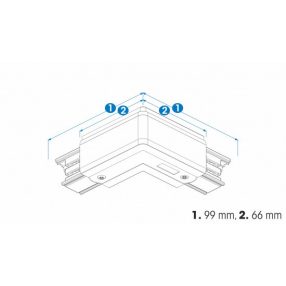 L-angle connector for 3-phase track XTS34-1 LEFT, gray L-angle connector for 3-phase track XTS34-1 LEFT, gray