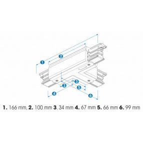 T-type connector for 3-phase track XTS39-3 white T-type connector for 3-phase track XTS39-3 white