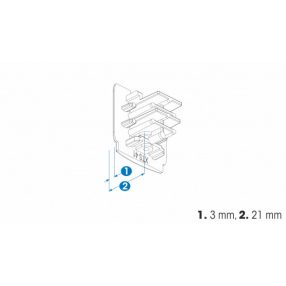 Plug for 3-phase track XTS41-3, white Plug for 3-phase track XTS41-3, white