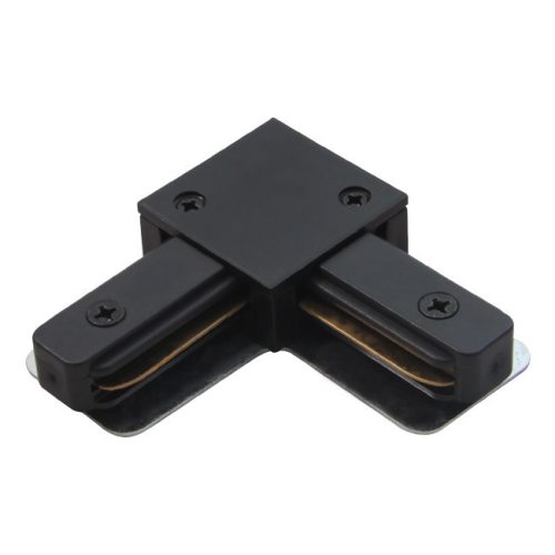Connector for 1-phase track light rail angular (black)