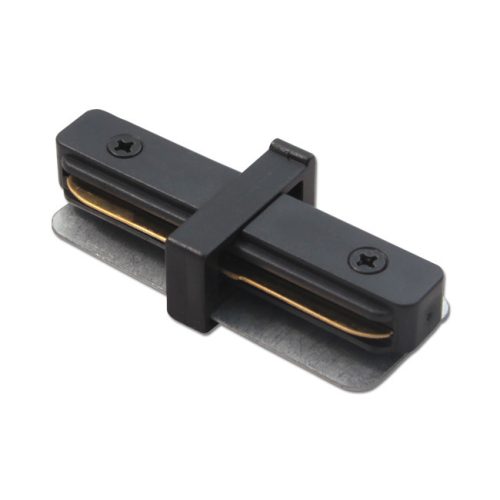 Connector for 1-phase track light rail straight (black)
