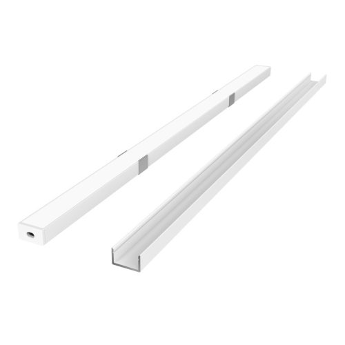 LED line PRIME felületre szerelhető LED profil szett fehér - opál fedlappal, rögzítőkkel és végzárókkal