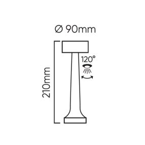   LEDline Asztali lámpa RIWIA 1,0W 120lm CCT IP20 rózsaarany 1800mAh