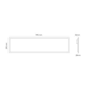 LED line PRIME Panel Backlit 34W 4000K 4760lm UGR<19 1195x295   LED line PRIME Panel Backlit 34W 4000K 4760lm UGR<19 1195x295