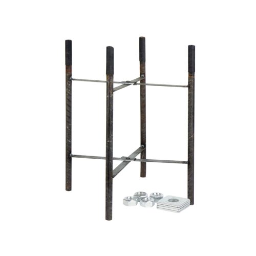 Burried steel frame for pole mounting