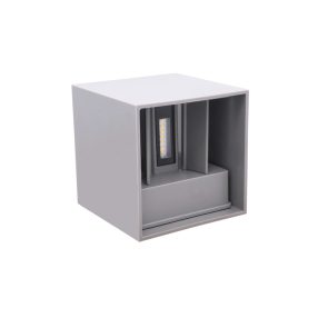 LEDline LEDOM Outdoor wall mounted luminaire LED 2x3W 4000K IP54 gray CUBE   LEDline LEDOM Outdoor wall mounted luminaire LED 2x3W 4000K IP54 gray CUBE