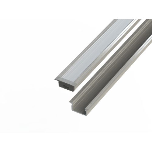10 mm aluminum profile, anodized recessed 2 meters + frosted cover