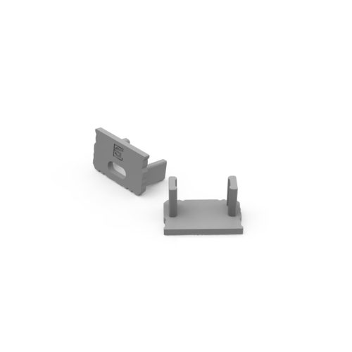 End cap for LED line® 10mm surface aluminum profile, silver, 20pcs