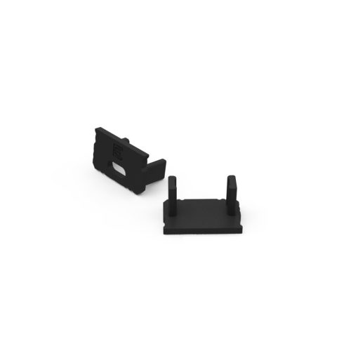 LED line végzáró 10mm surface aluminum profile, black - kiszerelés (1 pár)