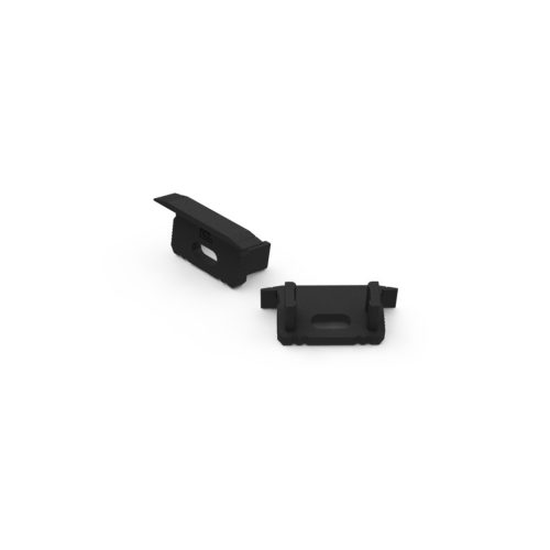 LED line végzáró 10mm recessed aluminum profile, black - kiszerelés (1 pár)