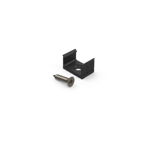 LED line rögzítő 10mm surface aluminum profile, black - kiszerelés (1 pár)