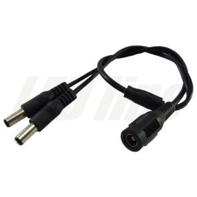 DC splitter 2,1 x 5,5 mm socket/plug 1/2 DC splitter 2,1 x 5,5 mm socket/plug 1/2