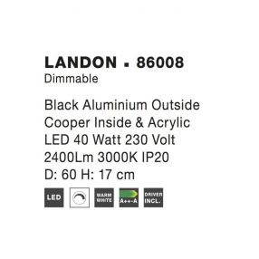 NOVA LUCE NL-86008 LANDON mennyezeti lámpa 40W WW NOVA LUCE NL-86008 LANDON mennyezeti lámpa 40W WW