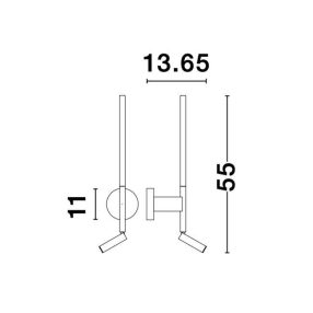 NOVA LUCE NL-9182811 HANDY fali lámpa 6W WW NOVA LUCE NL-9182811 HANDY fali lámpa 6W WW
