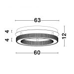 NOVA LUCE NL-9285620 FIORE mennyezeti lámpa 60W WW