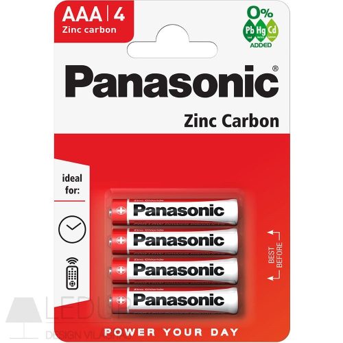 Panasonic RedZinc R03RZ/4BP AAA/mikro cink-mangán tartós elem 4 db/csomag