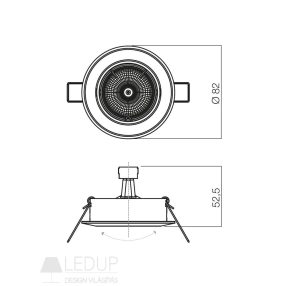 Redo SML Beépíthető spot lámpa 70237 ELC 229B AB  Redo SML Beépíthető spot lámpa 70237 ELC 229B AB