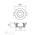 Redo SML Beépíthető spot lámpa 70324 MT119