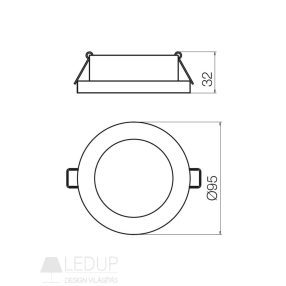 Redo SML Beépíthető spot lámpa 70350 MT137 LED Redo SML Beépíthető spot lámpa 70350 MT137 LED