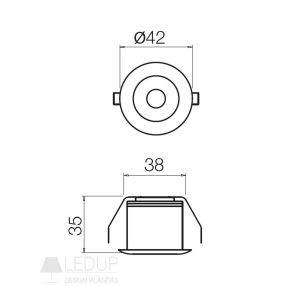 Redo SML Beépíthető spot lámpa 70359 MT124 LED Redo SML Beépíthető spot lámpa 70359 MT124 LED