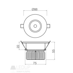Redo SML Beépíthető spot lámpa 70364 MT128 LED Redo SML Beépíthető spot lámpa 70364 MT128 LED