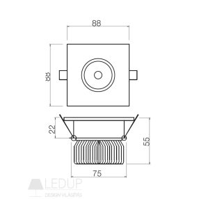 Redo SML Beépíthető spot lámpa 70365 MT129 LED Redo SML Beépíthető spot lámpa 70365 MT129 LED