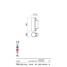 Redo OUT Kültéri fali lámpa 90363 ILIUS  Redo OUT Kültéri fali lámpa 90363 ILIUS