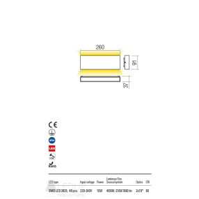 Redo OUT Kültéri fali lámpa 90392 KAMAL  Redo OUT Kültéri fali lámpa 90392 KAMAL