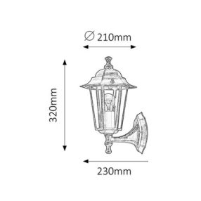 Rábalux RX-8234 Velence kültéri lámpa   Rábalux RX-8234 Velence kültéri lámpa