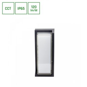VERSA 15W CCT 230V 100DEG IP65 70X180x196MM BLACK FACADE LAMP   VERSA 15W CCT 230V 100DEG IP65 70X180x196MM BLACK FACADE LAMP
