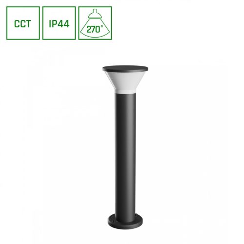 STELLA ROUND GU10 6W CCT 230V 270DEG IP44 IK08 210X765MM BLACK ROUND