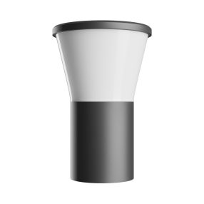 STELLA ROUND WALL GU10 6W CCT 230V 270DEG IP44 IK08 155X160X230MM BLACK ROUND FACADE LAMP   STELLA ROUND WALL GU10 6W CCT 230V 270DEG IP44 IK08 155X160X230MM BLACK ROUND FACADE LAMP