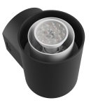 STELLA ROUND WALL GU10 6W CCT 230V 270DEG IP44 IK08 155X160X230MM BLACK ROUND FACADE LAMP