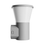 STELLA ROUND WALL GU10 6W CCT 230V 270DEG IP44 IK08 155X160X230MM GRAY ROUND FACADE LAMP