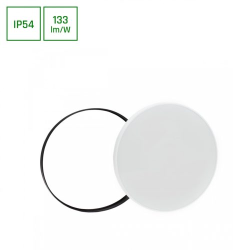 NYMPHEA Fekete & Fehér RINGS 40W CW 230V 115deg IP54 FI485x70 Fehér / Fekete ROUND WITH SENSOR