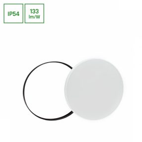 NYMPHEA BLACK & WHITE RINGS 40W NW 230V 115deg IP54 FI485x70 WHITE / BLACK ROUND WITH SENSOR   NYMPHEA BLACK & WHITE RINGS 40W NW 230V 115deg IP54 FI485x70 WHITE / BLACK ROUND WITH SENSOR